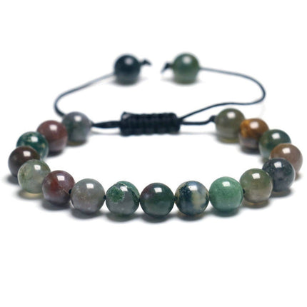 Amazon Hot Selling Natural Stone Beaded Bracelet 8mm Adjustable Size Blue Pine Volcanic Stone Bracelet Manufacturers in stock