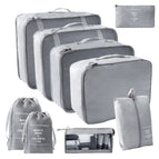 Gray cosmetic bag nine-piece 