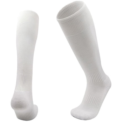 Professional training game children's solid color football socks men's thickened towel bottom long tube knee-high sports socks wholesale