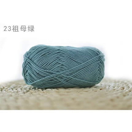 Xuefeier 4-Strand Milk Cotton Wool Ball 4-Strand Combed Cotton Thread Does Not Ball Baby Hand-Knitted DIY Cute Doll