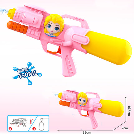 New children's water gun toy Net red double nozzle water gun pony dinosaur duck shark pull-out water gun