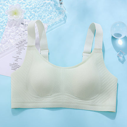 plus size Underwear Women's Ultra-thin Large Chest Small Full Cup Breast Anti-sagging No Mark Cool Breathable Bra
