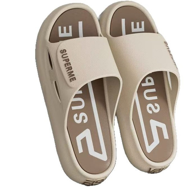 Popular Style Slip-on Feeling 2025 New Style Slippers Men's Outfit Fashionable Household Indoor Wear-resistant Thick-soled Office Shoes