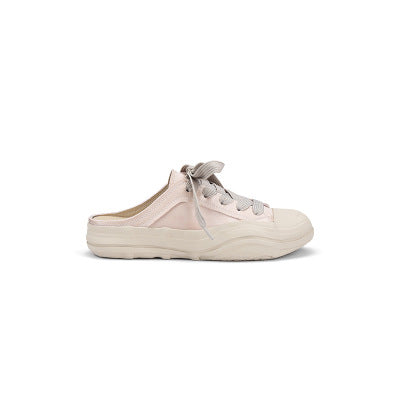 Cowhide Version ~ Weihua Store Elegant Satin Lace-Up Dissolving Shoes Color-Blocked Height-Increasing Platform Thick-Soled Casual Shoes Women's Sneakers