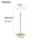 Double hook mirror titanium (iron plating)