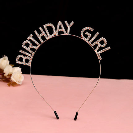 European and American Hair Bundles, Birthday Party Headbands, Happy Birthday, Fast and High-End Accessible Luxury Hair Accessories