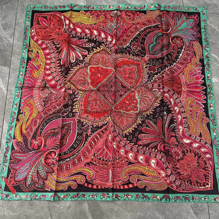 Luxury Palace Silk Twill Silk 14 Mm Large Square Scarf Spring and Autumn New Mulberry Silk Scarf Women's Shawl Scarf