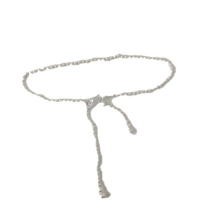 Tweed Style Pearl Waist Chain Decoration Summer Dress High-End Elegant Accessible Luxury Style Fashionable Simple Pearl Chain