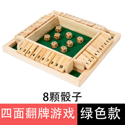 Four-sided Digital Flip Toy Family Parent-child Dice Game Four-person Interactive Party Table Game Drinkers Puzzle