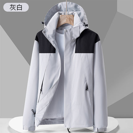 Foreign Trade New Products Men's Windproof Waterproof Outdoor Spring and Autumn Coat Trendy Brand Xizang Couple's Single-Layer Mountaineering Suit for Women