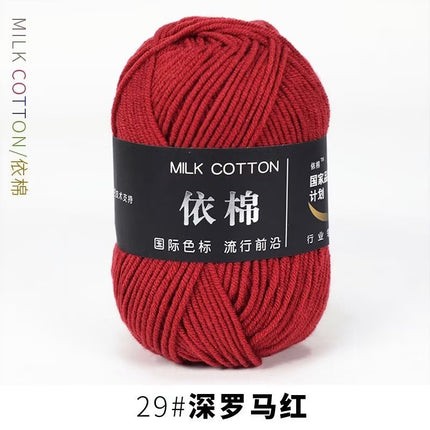 4-Ply Yarn, Four-Strand Milk Cotton Yarn, Milk Cotton Yarn Ball, Baby Fine Combed Cotton Yarn, Cotton Spinning Yarn Material Pack Wholesale