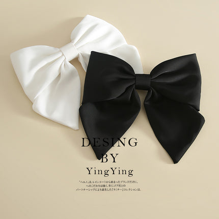 Yiwu factory new solid color large hairpin bow hair accessories hairpin bangs clip top clip headdress in stock wholesale