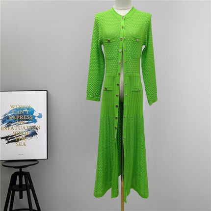 2024 Autumn and Winter New Style Accessible Luxury Elegant Fashionable High-End Long Skirt Hip-Covering Knitted Large Hem Dress