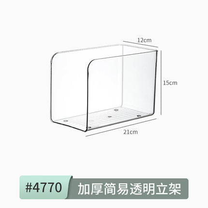 Transparent Desktop File Storage Rack Bookshelf Book Stand Table Rack Office Acrylic A4 Paper Finishing Box