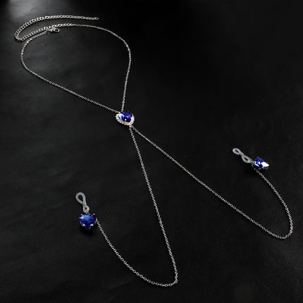 Cross-Border New Heart Crystal Pendant Nipple Chain Chest Chain European and American Sexy Nipple Clamp Body Chain Female Body Chain