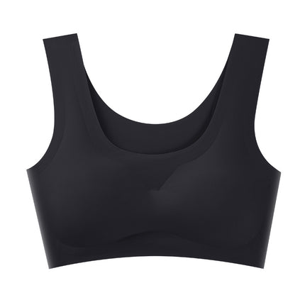 Summer Solid Color Ice Silk Seamless Women's Bra Breathable Beautiful Back Wrap Sports Yoga Sleep Girls Underwear