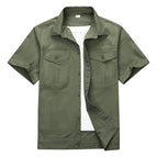Army green 2-pocket short-sleeved top / 165【 47.5-55kg 】