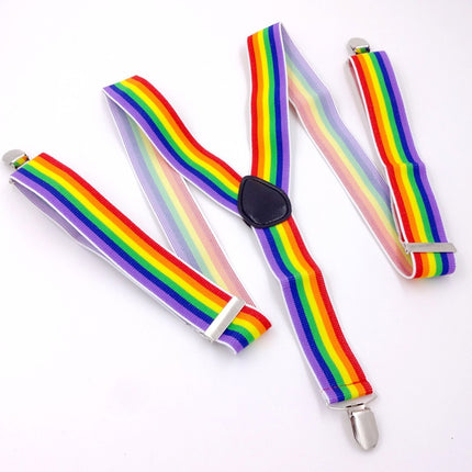 Factory direct men's strap three clip 3.5 jacquard strap 3.5*115cm three clip printing ribbon multicolor