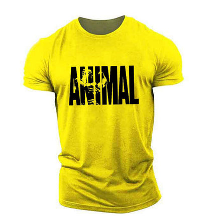 Trendy Cotton Elastic Loose Muscle Training Brothers Clothes Summer Fitness Sports T-shirt Short Sleeve Men's Running Half Sleeve