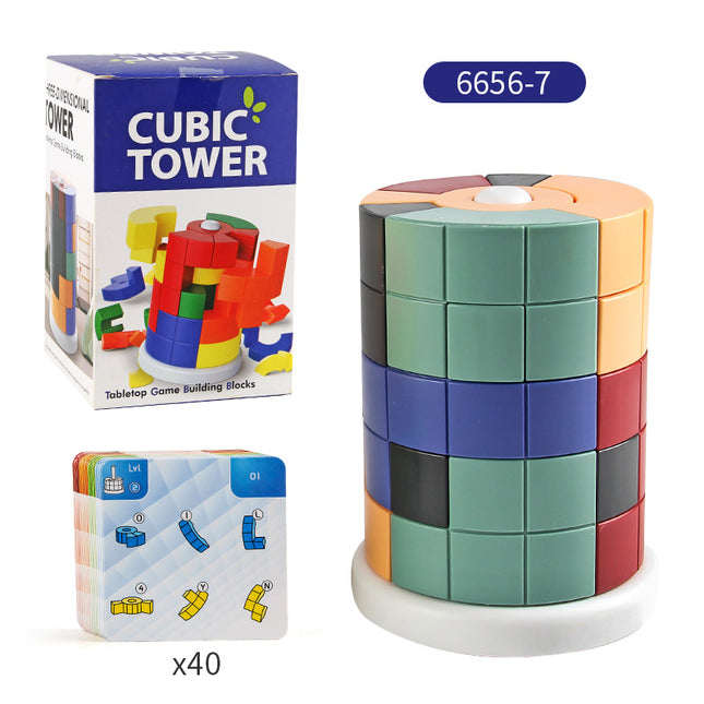 Children's DIY Matching Variety Cube Building Blocks Cylindrical Stacking Music Parent-Child Interactive Building Blocks Toy