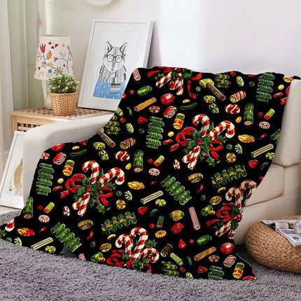 Christmas Decoration Blanket Holiday Blanket Red Festive Blanket Christmas Tree Polo Sofa Blanket Flannel Blanket