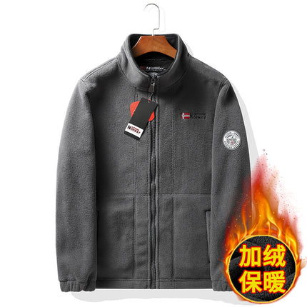Export to Norway! Functional Outdoor Cold Protection! Available in Large Sizes! Trendy Autumn and Winter Warm Polar Fleece Jacket