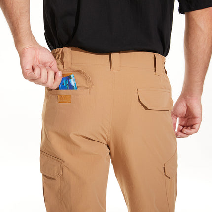 Cross-Border Men's Outdoor Overalls, Multifunctional Tactical Pants with Pockets, Light and Wear-Resistant Men's Pants, Tear-Resistant and Wear-Resistant, Long