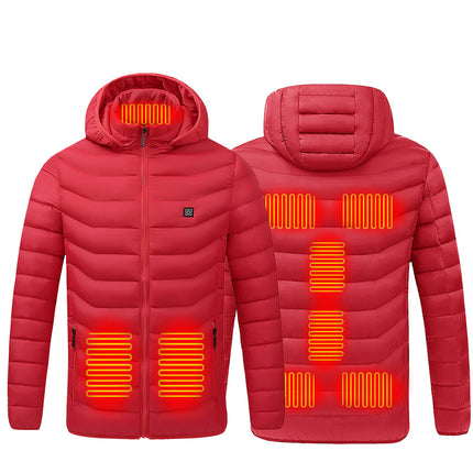 Cross-border heating clothing smart USB charging heating constant temperature warm coat manufacturers in stock heating cotton-padded jacket