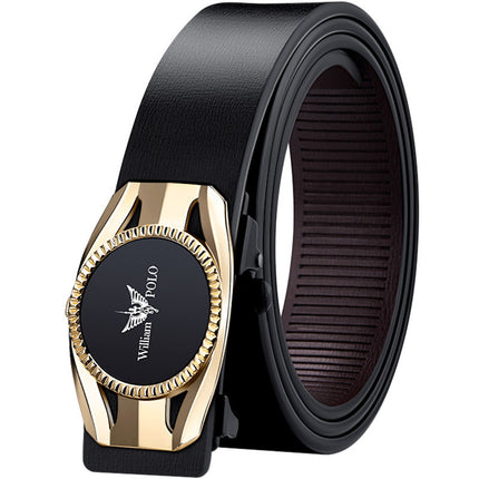 Emperor Paul Belt Men's Genuine Leather Belt Alloy Buckle Waistband Guangzhou Belt Men's High-End Wholesale