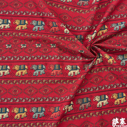 Hemp Cotton Digital Printed Fabric Yunnan Lijiang Retro Bohemian Fabric Hotel Pillow Bar Tablecloth