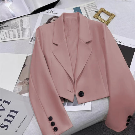2026 New Short Blazer for Women, Spring and Autumn, Elegant Commuter Style, Office Goddess Style Blazer Top