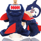 Four-Legged Flannel Navy Blue Shark / XS back length 20cm