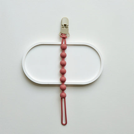Ins Infant Silicone Pacifier Chain Portable Belt Clip Anti-loss Silicone Chain Baby Packing Gum Lanyard