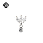 Teeth m0.9 / Three marquise silver (head only)
