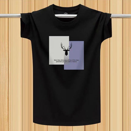 Men's T-shirt Pure Cotton Short-sleeved 2024 New Summer Round Neck Men's and Women's Half-sleeved T-shirt Spring & Fall Popular T-shirt