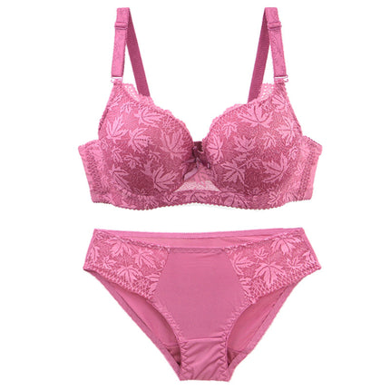 Factory Direct Sales Cross-Border Foreign Trade Plus-Size Bra Set, Fashionable Lingerie, Comfortable and Sexy French Lace Bra Set