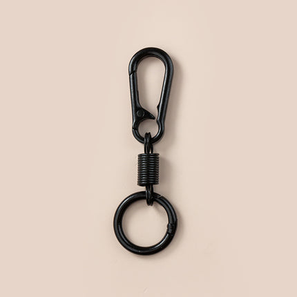 Colorful Breathing Rebound Ring Keychain Solid Color Simple Zinc Alloy Car Cross-Border Carabiner Keychain