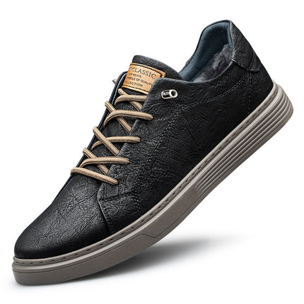 Two-layer Cowhide Men's Shoes All-match Men's Soft-soled Leather Casual Leather Shoes Sneakers Men's Slip-on plus size Summer Breathable