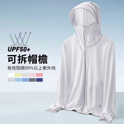 Summer Outdoor Travel Fishing Face-Covering Hooded Biking Anti-Ultraviolet Sun Hat Sunscreen Clothing Men's Ice Silk Sunshade