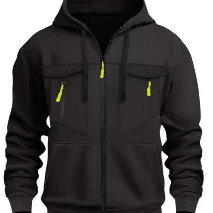 Cross-Border Men's New Autumn and Winter Men's Sweatshirts Amazon Independent Station Casual Trendy Zipper Pullover Sweatshirt Hoodie