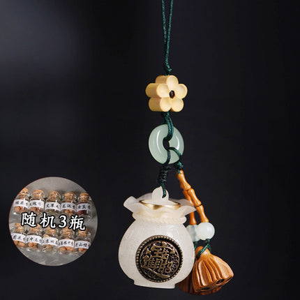 Luminous stone money bag turn around rich flowers Baifu bag luminous sachet carry-on pendant bedroom ornaments play