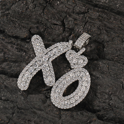 Hip-Hop Ancient Cute New Heart Xo Letter Pendant for Men and Women Personalized Trendyy Couple Necklace Dropshipping