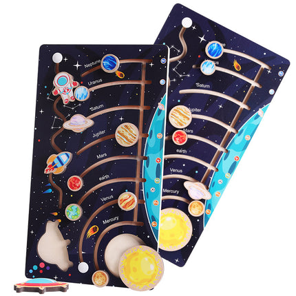 Children's Puzzle Solar System Eight Planets Cognitive Walking Puzzle Kindergarten Small Class Early Education Science Exploration Puzzle