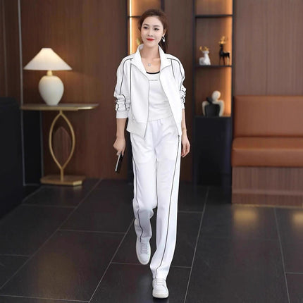 Autumn New Fashion Casual Stylish Slimming Cardigan Set Sports Women's Age-Reducing Sweatshirt and Sweatpants Two-Piece Set