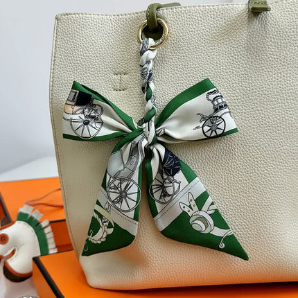 High-grade Handbag Handle Ribbon Bag Handle Handle Accessories Silk Scarf Handbag Tie Bag with Decorative Ribbon Pendant