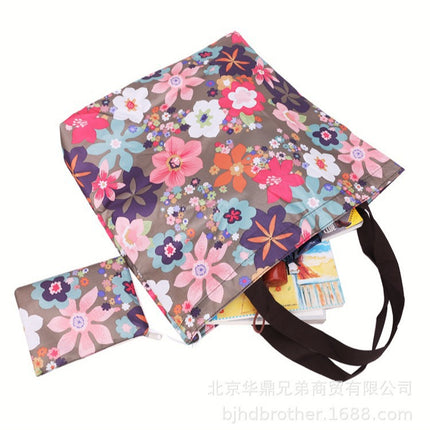 Water-Repellent Oxford Cloth Shopping Bag Foldableable Environmentally Friendly Bag Large Capacity Supermarket Grocery Shopping Bag Satchel Bag Handbag