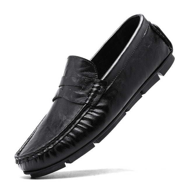Live Broadcast Explosions Doug Shoes Men's Genuine Leather Cowhide Cross-border High-end Slip-on Foot Driving Shoes Leather Shoes Lazy Shoes for Men