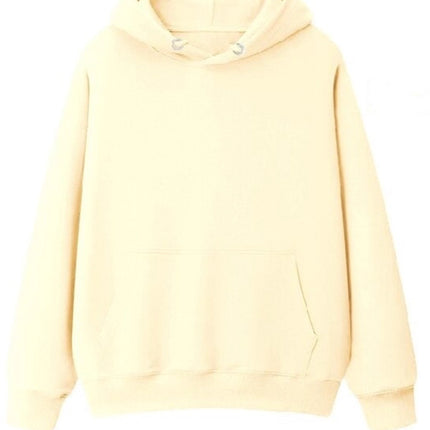 2026 New Solid Color Pullover 100% Pure Cotton 280g Terry Cloth Drop Shoulder Loose Fit Hooded Sweatshirt Couple Hoodie