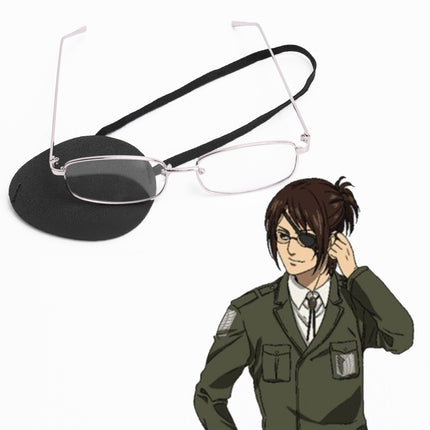 The Attack of the Giant Han Ji Zoye Metal Frame Glasses COS Props Eye Mask cosplay Accessories