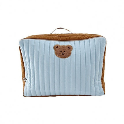 Korean Style Bear Mummy Bag Large Capacity Multi-function Storage Bag Baby Going Out Portable Mother and Baby Bag Portable Luggage Bag
